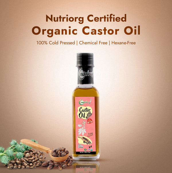 Nutriorg Certified Organic Castor Oil 200ml (pack of 2*100ml)