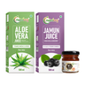 Electrolyte Booster Combo (Aloe vera Juice 500ml, Jamun Juice 500ml, Free Honey 50g)
